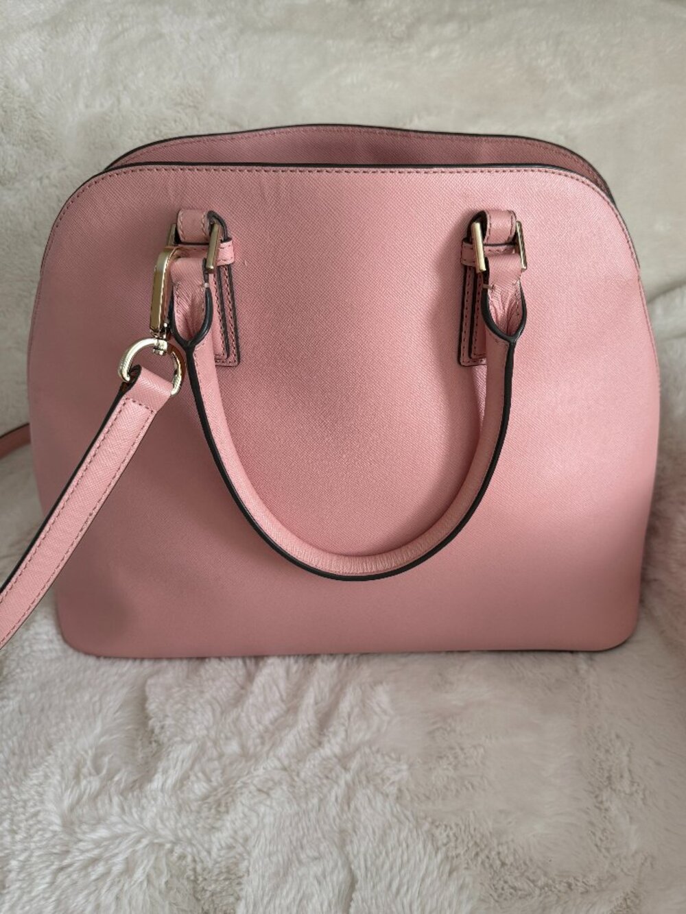 Tory Burch Robinson Open Dome Pink Leather Satchel Bag - Picture 6 of 16